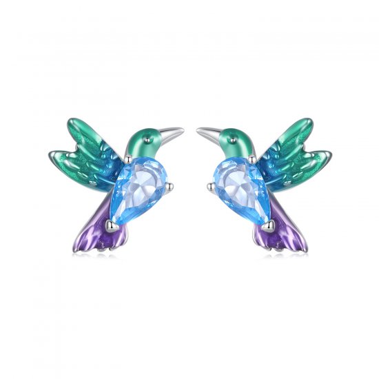 Pendientes de pájaro estilo PANDORA - BSE989 - Haga click en la imagen para cerrar