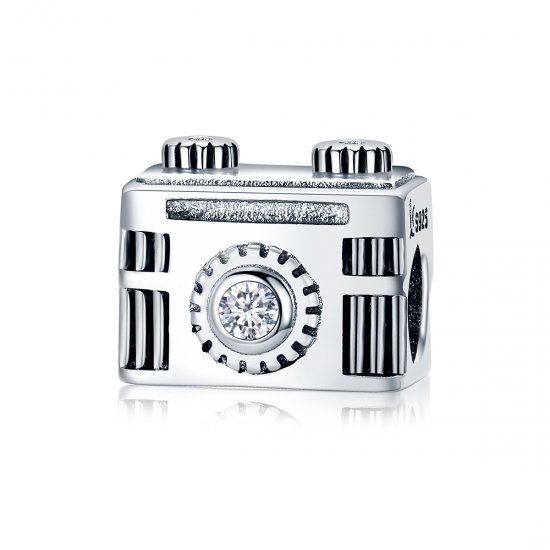 Charm de cámara plateada estilo Pandora con memoria - SCC516 - Haga click en la imagen para cerrar