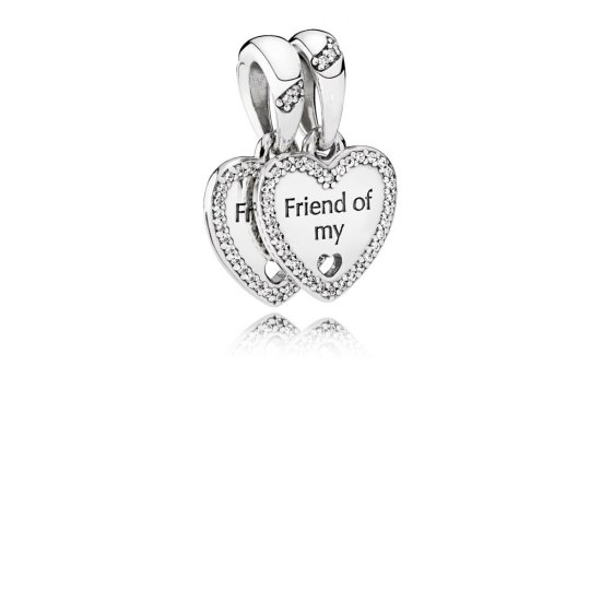 Charm colgante en plata de ley Corazones de la Amistad - PANDORA - Haga click en la imagen para cerrar