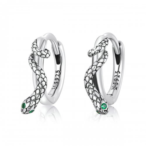 Pendientes de Aro Estilo Pandora con Serpiente Espiritual - SCE1357