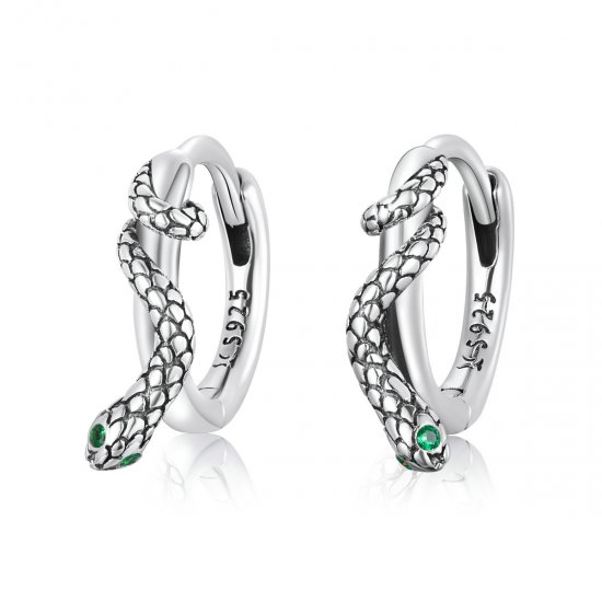 Pendientes de Aro Estilo Pandora con Serpiente Espiritual - SCE1357 - Haga click en la imagen para cerrar