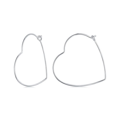 Pendientes sencillos en forma de corazón estilo PANDORA - SCE1711