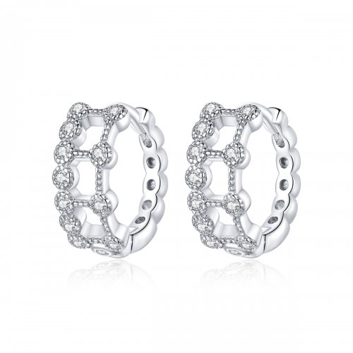 Aros estilo Pandora de doble capa y diseño simple - BSE458