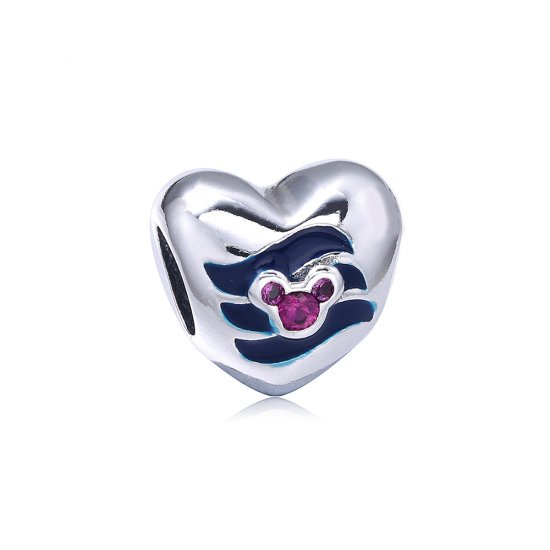 Charm en plata de ley Disny, Mickey Corazón PANDORA - Haga click en la imagen para cerrar