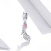 Pendiente de cristal con forma de zapatilla estilo Pandora - BSC411