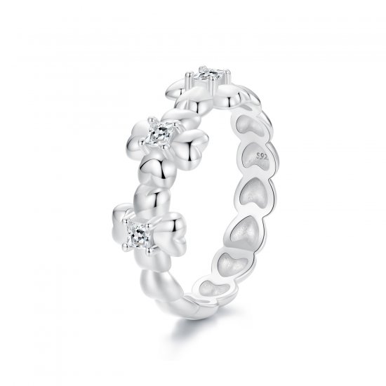 Anillo de trébol de cuatro hojas estilo PANDORA - SCR1045 - Haga click en la imagen para cerrar