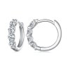 Aros de aro estilo Pandora con Moissanite - MSE030