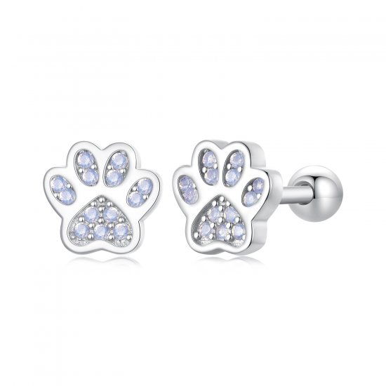 Pendientes con forma de mascota adorable estilo PANDORA - SCE1750 - Haga click en la imagen para cerrar