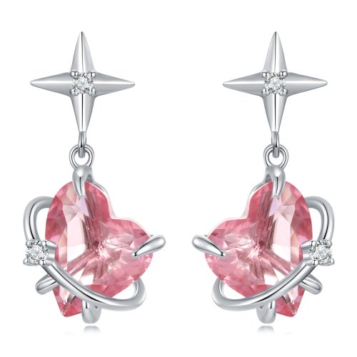Pendientes colgantes estilo Pandora con diseño de planeta para niñas - SCE1502