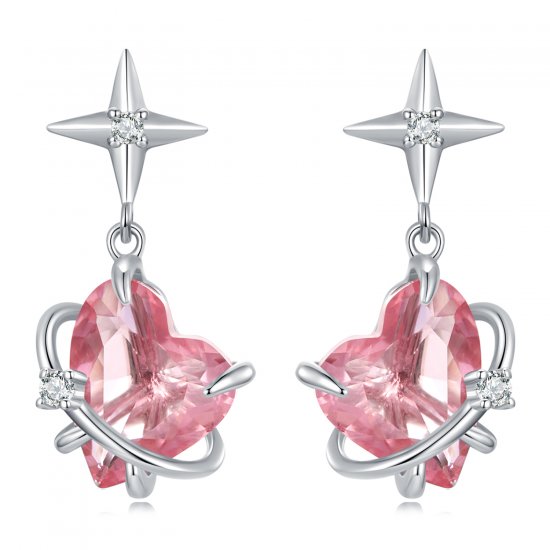 Pendientes colgantes estilo Pandora con diseño de planeta para niñas - SCE1502 - Haga click en la imagen para cerrar