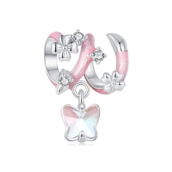 Cuentas con forma de mariposa y flor de amor estilo PANDORA - SCC2828 - Haga click en la imagen para cerrar