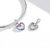 Pulsera estilo Pandora de plata con colgante de amor arcoíris - SCC1851