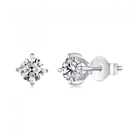 Pendientes de moissanita de 0,5 ct estilo PANDORA - MSE038-M - Haga click en la imagen para cerrar