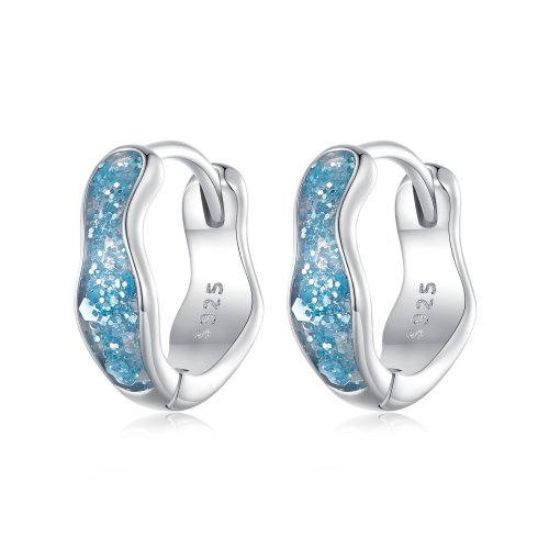 Aretes de argolla deslumbrantes estilo Pandora - SCE1614