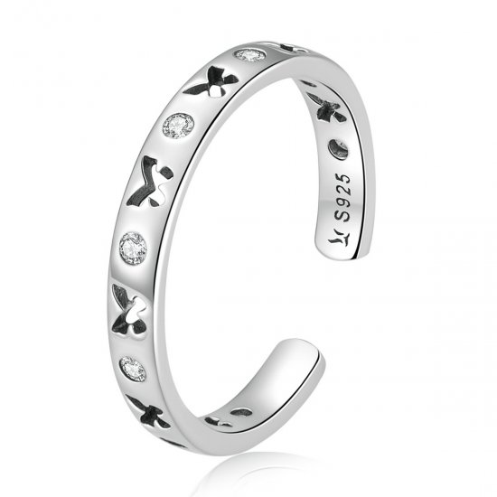 Anillo abierto con diseño de mariposa en estilo Pandora - SCR764 - Haga click en la imagen para cerrar