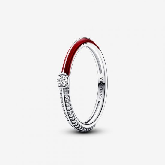 Anillo Dual Rojo y Pavé de Pandora ME - 192528C01 - Haga click en la imagen para cerrar