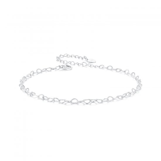 Tobillera con forma de corazón estilo PANDORA - BST007 - Haga click en la imagen para cerrar