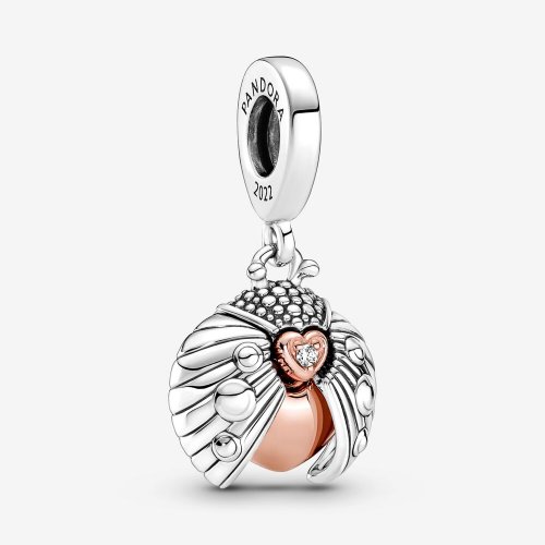 Pandora Club 2022 Charm colgante de mariquita y corazón - 780072C01