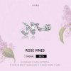 Charm de vides rosas plateadas estilo Pandora - BSC310