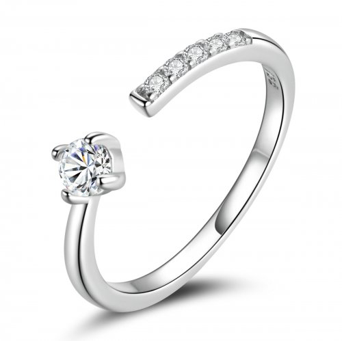 Anillo abierto de estilo Pandora, inspirado en la simplicidad francesa - BSR203-A