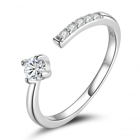 Anillo abierto de estilo Pandora, inspirado en la simplicidad francesa - BSR203-A - Haga click en la imagen para cerrar