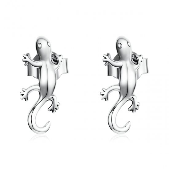 Pendientes de botón creativos estilo Pandora con forma de gecko - SCE1292 - Haga click en la imagen para cerrar