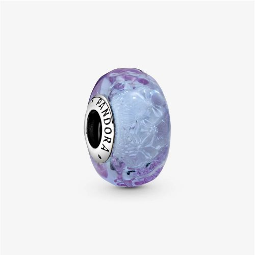 Encanto de vidrio murano lavanda ondulado PANDORA - 798875C00