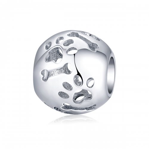 Estilo Pandora Encanto de Huellas de Mascotas Lindas - BSC140