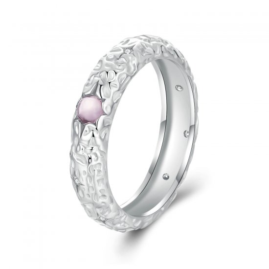 Anillo ancho texturizado estilo PANDORA - BSR604 - Haga click en la imagen para cerrar