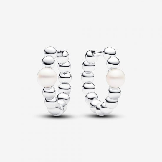 Pendientes Pandora de aro Perlas Cultivadas de Agua Dulce y Cuentas - 293178C01 - Haga click en la imagen para cerrar