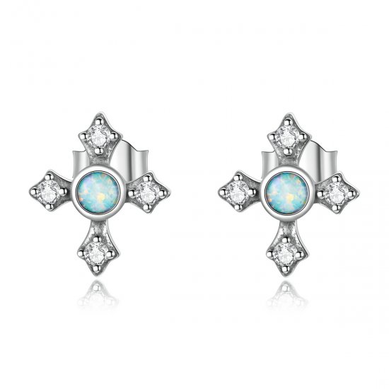 Estilo Pandora Otoño - Pendientes de Ginkgo Biloba - SCE1247 - Haga click en la imagen para cerrar