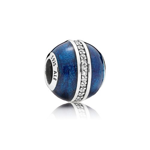 Charm PANDORA en plata de ley Esfera Azul Medianoche - 796377EN63
