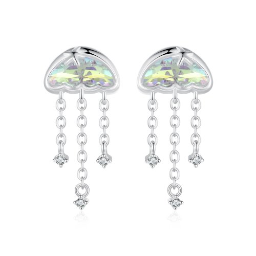 Pendientes de medusas de colores estilo PANDORA - SCE1742
