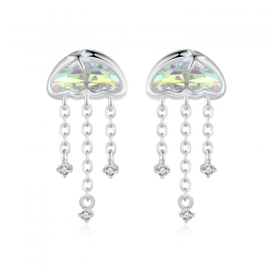 Pendientes de medusas de colores estilo PANDORA - SCE1742 - Haga click en la imagen para cerrar