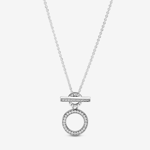Colgante de doble aro con barra en forma de T de PANDORA - 399039C01