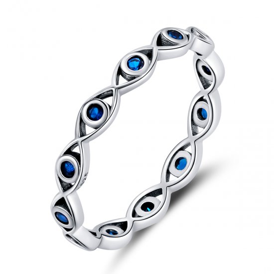Anillo de ojo de diablo estilo PANDORA - BSR212 - Haga click en la imagen para cerrar