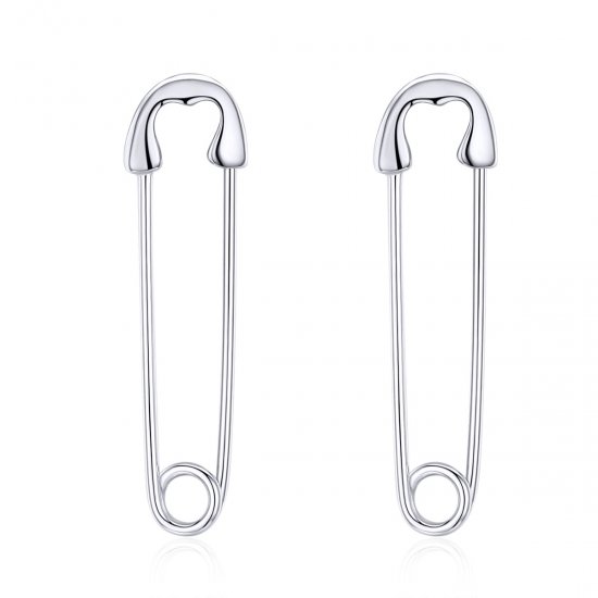 Pendientes de botón de papel feliz en plata estilo Pandora - SCE695-A - Haga click en la imagen para cerrar