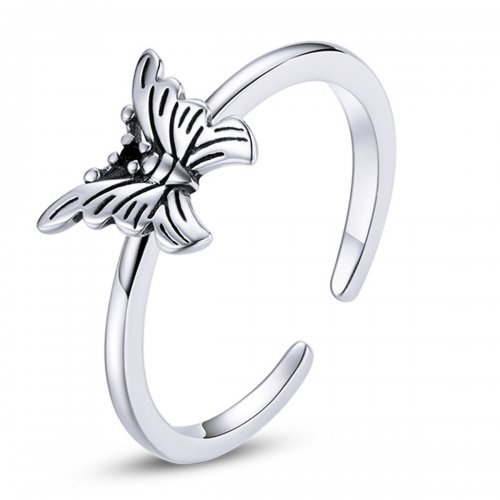 Anillo Abierto de Mariposa Cola de Golondrina Estilo Pandora - BSR195