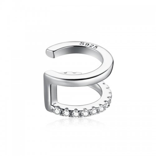 Clip de Oreja Simple de Estilo Pandora en Plata - SCE994-A Clip de Oreja Simple de Estilo Pandora en Plata - SCE994-A