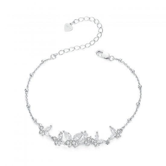 Pulsera estilo PANDORA con mariposas voladoras - BSB162 - Haga click en la imagen para cerrar