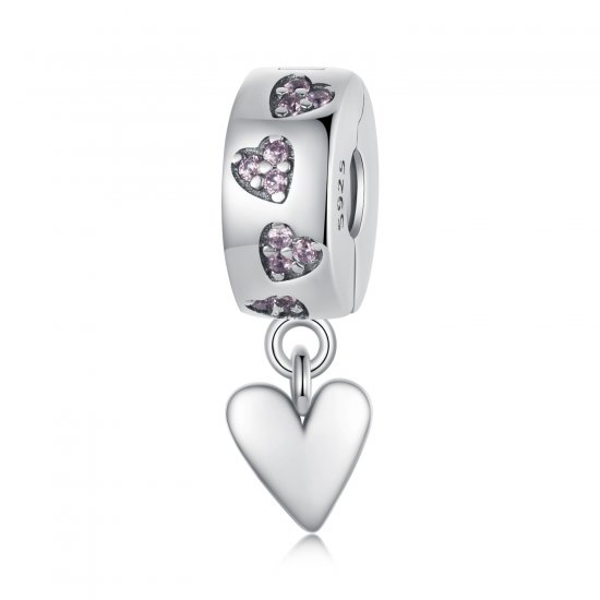Charm de hebilla de silicona con forma de corazón inteligente estilo PANDORA - SCC2694 - Haga click en la imagen para cerrar