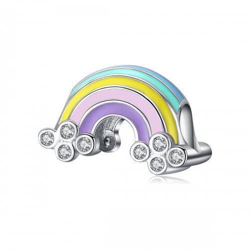 Charm de Arcoíris de Plata al Estilo Pandora - SCC1425