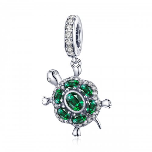 Estilo Pandora Colgante de Tortuga de Plata - SCC1017