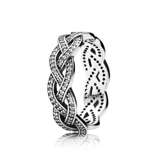Anillo Trenza Brillante - PANDORA - Haga click en la imagen para cerrar
