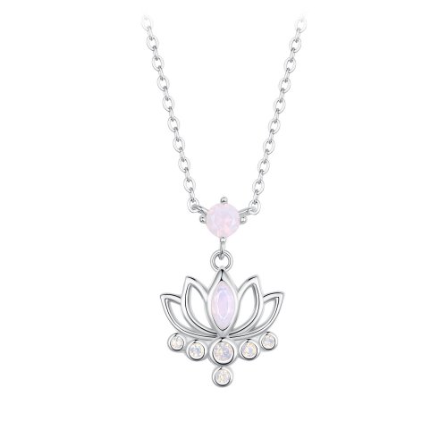 Collar con flor de loto estilo PANDORA - SCN520