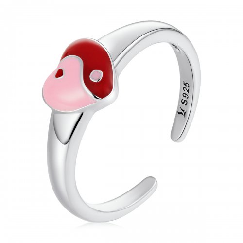 Anillo abierto estilo Pandora con mapa de chismes de amor - SCR786 Anillo abierto estilo Pandora con mapa de chismes de amor - SCR786