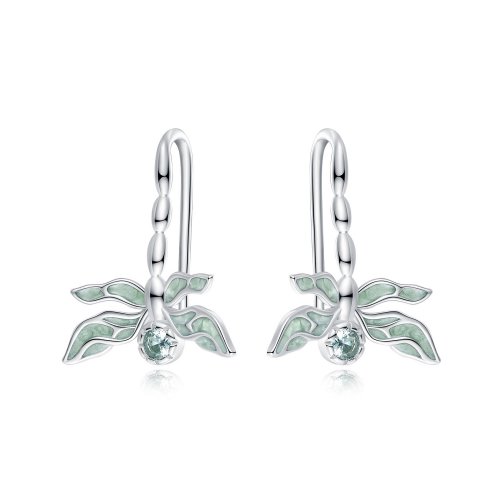 Pendientes estilo Pandora con libélula - SCE1623