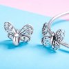 Charm de mariposa plateado estilo Pandora - BSC062