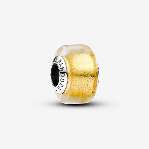 Charm Pandora Mini Cristal de Murano Dorado - 793353C00