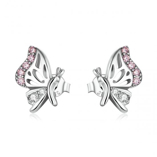 Estos pendientes de mariposa delicados estilo Pandora - BSE574 - Haga click en la imagen para cerrar